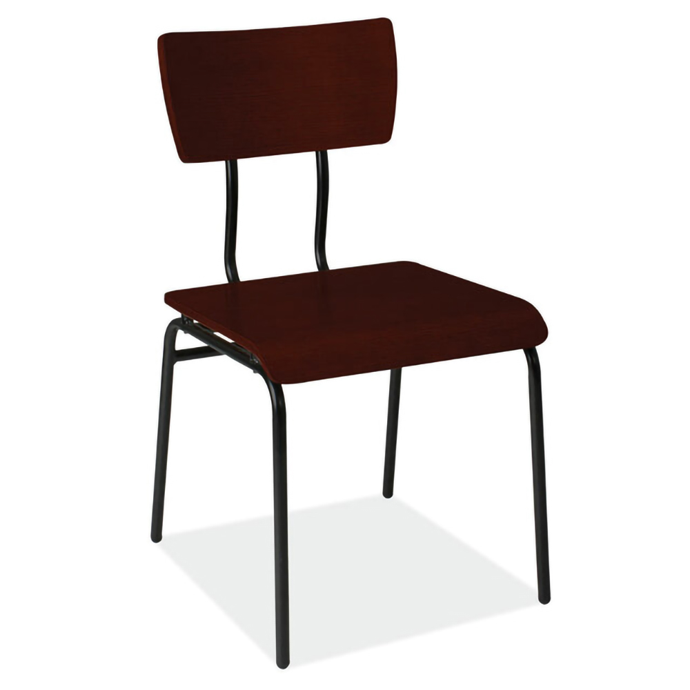 Timber Collection Wood Chair with Black Metal Frame