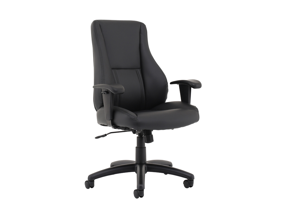 Trexus Hampshire Manager Armchair In Black Leather