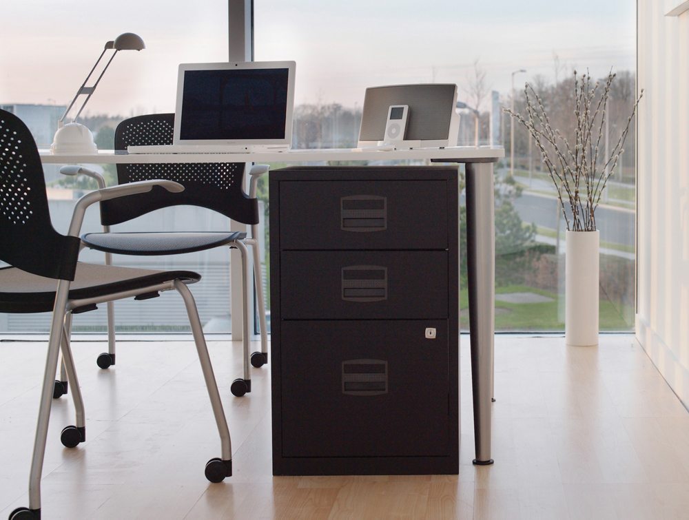 Trexus By Bisley Soho Filing Cabinet Steel Lockable 3 Drawer A4