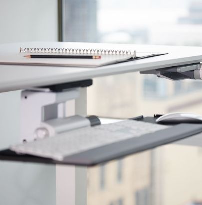 White Adjustable Workstation