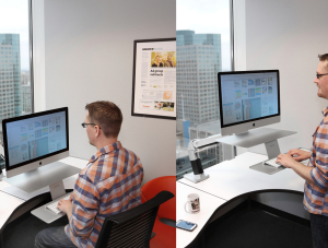 How Office Ergonomics Improve Your Productivity Ergotron WorkFit-A Sit Stand Workstation for Apple