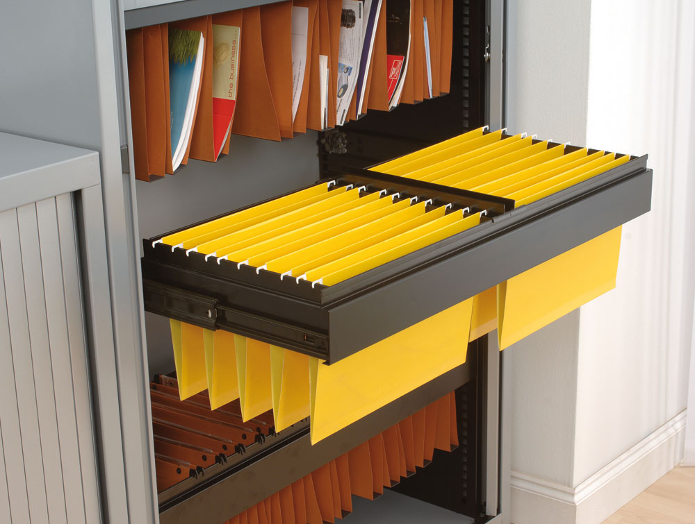 How to Boost Productivity by Improving Office Storage Bisley-Rollout-Filing-Frame-for-EuroTambours