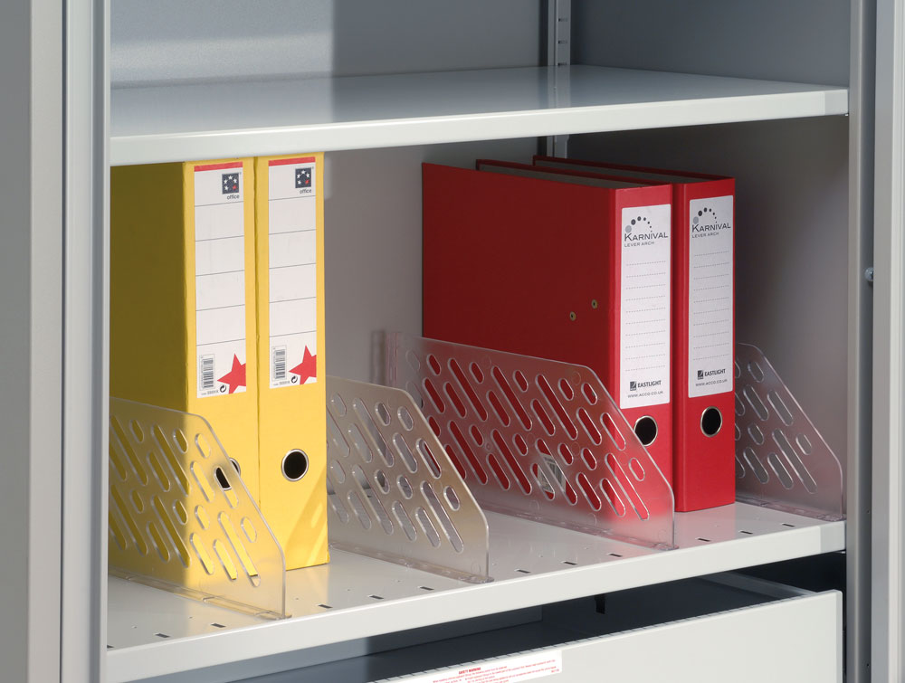 How to Boost Productivity by Improving Office Storage Bisley-Slotted-Shelf-for-Tambours-and-Cupboards