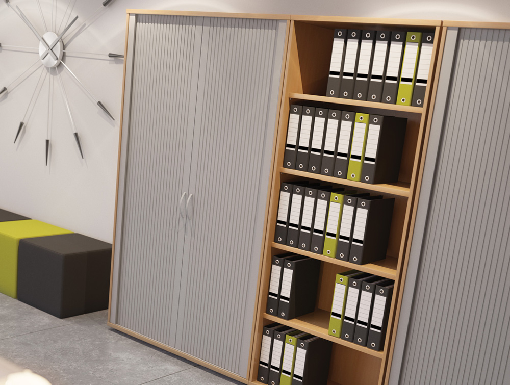 How to Boost Productivity by Improving Office Storage Kito-Office-Storage-Tambour-Units