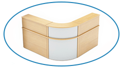 reception-counter1 Maple Reception Desk with Curved Corner