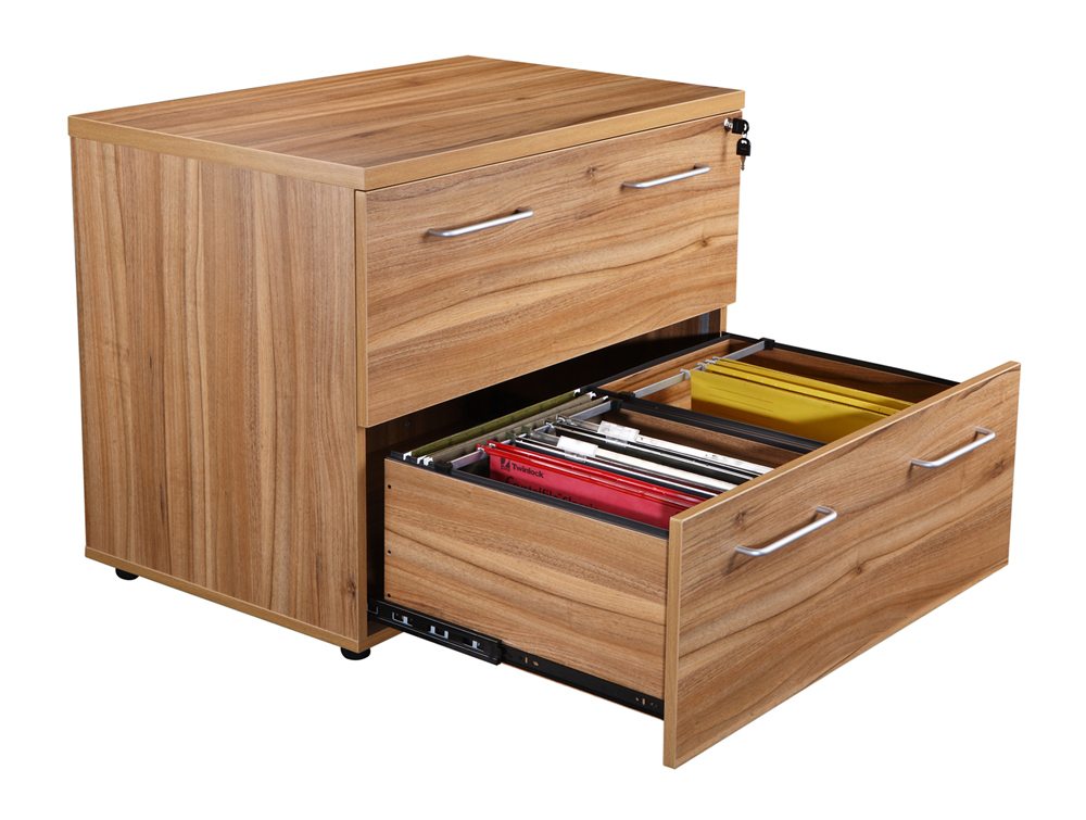 Elite 2 Drawer Side Filing Cabinet - Black Walnut