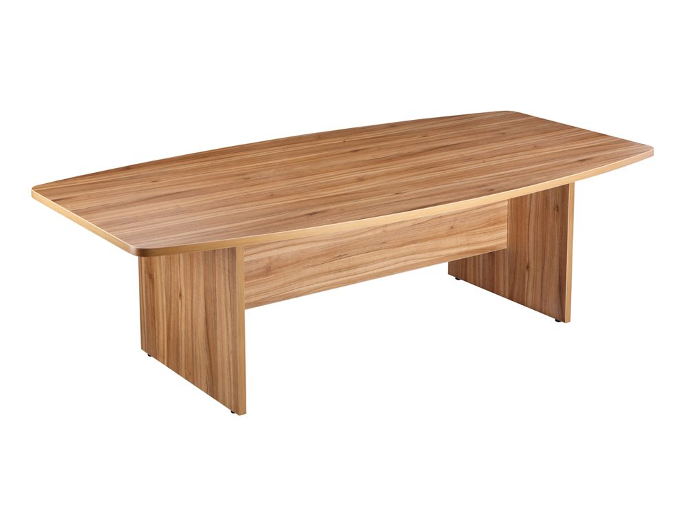 Elite Small Boardroom Table with Modesty Panel - Black Walnut - 2400mm